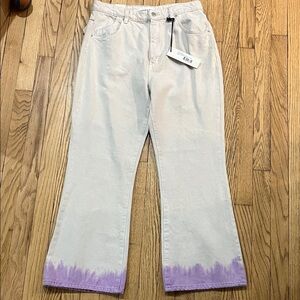 Rollas dusters bootcut crop in salt tie dye - new with tags